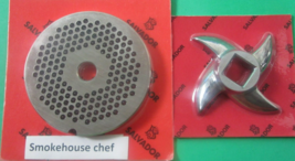 Combo    *ITALY*  #12 x 3 mm SMALL grind holes plate AND KNIFE Meat Grinder - $620.15 MXN