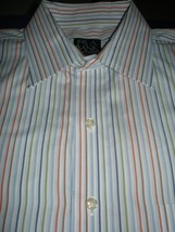 Jos A Bank Traveler&#39;s Collection Mens Dress Shirt Large Tailored Fit Str... - £12.67 GBP