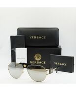 VERSACE VE2252 10026G Gold/Light Gray Mirrored Silver 63-12-145 Sunglass... - $195.95