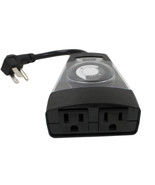 Outdoor Plugin Timer Switch Add On Two Outlet Weatherproof Count down Au... - €11,16 EUR