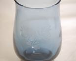 Yorktowne Pfaltzgraff Blue Glass Tumbler Floral 14 oz. - $14.84