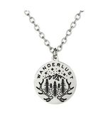 WANDERLUST NECKLACE 22&quot; Chain Outdoor Adventure Wilderness Pendant Trave... - $12.39 CAD