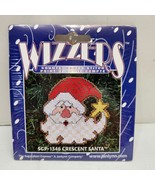 2002 Crescent Santa Ornament Vintage Janlynn Cross Stitch Kit Wizzers NE... - $8.78