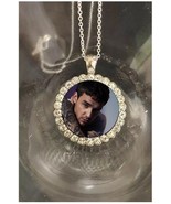 Liam Payne pretty rhinestones silver necklace beautiful gift fast shipping - $27.41 CAD