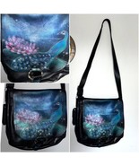 REAL Leather Crossbody Bag HandPainted Peacock ANUSCHKA Style Laptop Wor... - $215.71 CAD