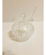 Lead Crystal Condiment/Mustard/Jam Jar with Spoon and Lid - $24.99 CAD
