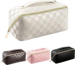 Makeup Bag Large Capacity Travel Cosmetic Bag for Women Multifunctional Open Fla - £17.62 GBP