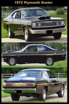 1972 Plymouth Duster montage | POSTER 24 X 36 INCH | Vintage classic - £17.73 GBP