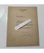 Antique Letter St. Therese Hospital Beaumont Tx texas 1935 to state Rep  - $823.21 MXN