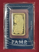 Gold Bar PAMP Suisse 1 Ounce Fine Gold 999.9 In Sealed Assay - £1,651.34 GBP