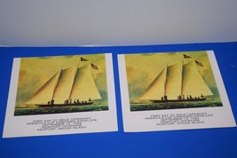 TWO (2) USPS 1st Day Ceremony Program #U598 America's Cup Embossed Envelope 1980 - $11.88
