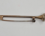 Trumpet Gold Tone Vintage Pin Brooch Musical Horn Instrument - $9.99