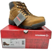 Wolverine Durbin 6&quot; Mens 14 Work Boots Waterproof Steel Toe EH Rated Skid Proof - £78.16 GBP