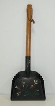 Vintage Toleware Tin Shovel Wood Handle Ash Country Cottage Decor 17&quot; Long - £8.97 GBP