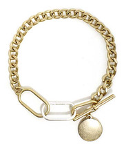 Toggle Charm Chain Bracelet Gold - £10.61 GBP