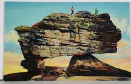 TN Balanced Rock Rock City Gardens Gnome on Top Postcard J17 - £3.15 GBP