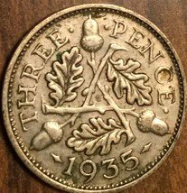 1935 Uk Gb Great Britain Silver Threepence Coin - £2.00 GBP