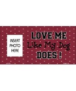 Dog Love Does Maroon Background Photo Insert Pocket Metal Novelty Small ... - £17.54 GBP