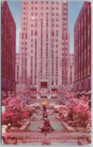 Vintage Postcard Channel Gardens Rockefeller Center New York City Spring 1951 - £11.38 GBP