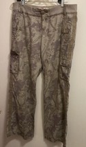Mossimo Women’s Low Rise Relaxed Cargo Pants 13 Waist 36” Green Camo Pri... - £9.09 GBP