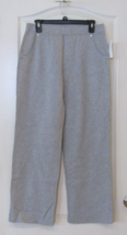 LIZWEAR Straight Leg Active Pant Heaqther Gray 100% Cotton Women s Sz S NWT - $18.01