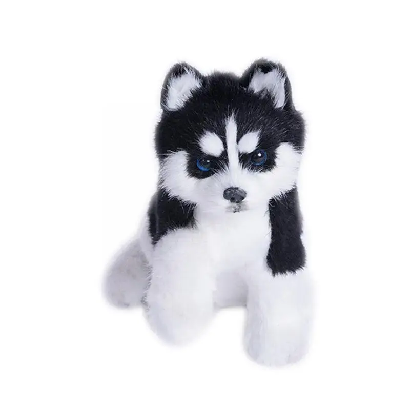Realistic Husky Dog Simulation Toy Dog Puppy Lifelike Handcrafted Companion - £14.22 GBP