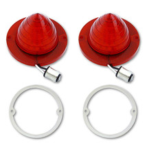 60 61 Chevy Impala Bel Air Nomad LED Red Tail Light Lens &amp; Gasket Pair 1960 1961 - £54.68 GBP