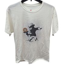 Hanes Tagless Super Mario Brothers x Banksy Flower Power Graphic TShirt ... - $79.99
