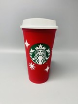 Starbucks 2022 Reusable Christmas Grande Hot Red Cup 16 oz Holiday 25 Years - £8.83 GBP