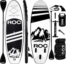 Roc Inflatable Stand up Paddle Boards with Premium SUP Paddle Board Acce... - $364.53