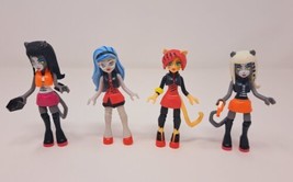 Mega Bloks Monster High Mini Figure Lot (4) Ghoulia Meowlody Toralei Pur... - $19.85