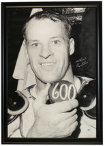 Gordie Howe Signed 41x27 Canvas 600 Goal Photo Insc Mr. Hockey BAS - £457.65 GBP