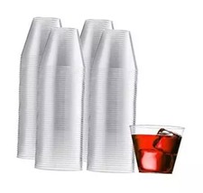 Munfix 200 plastic Cups 9 Oz Old Fashioned Tumblers Fancy Disposable Cups - $16.99