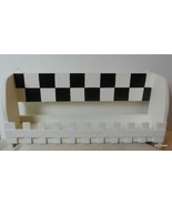 Black and White Wood Rack for Spices or Mugs Sits or Hangs 13 x 6 x 4&quot; - $15.84