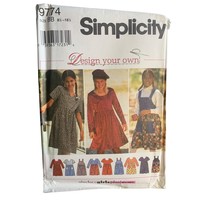 Simplicity Girl&#39;s Dress Jumper Sewing Pattern Sz 8.5 to 16.5 9774 - Uncut - £7.73 GBP