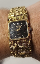 Vtg Men&#39;s Benrus Citation Diamond Qrtz Gold Nugget  Watch W/Date - £22.18 GBP