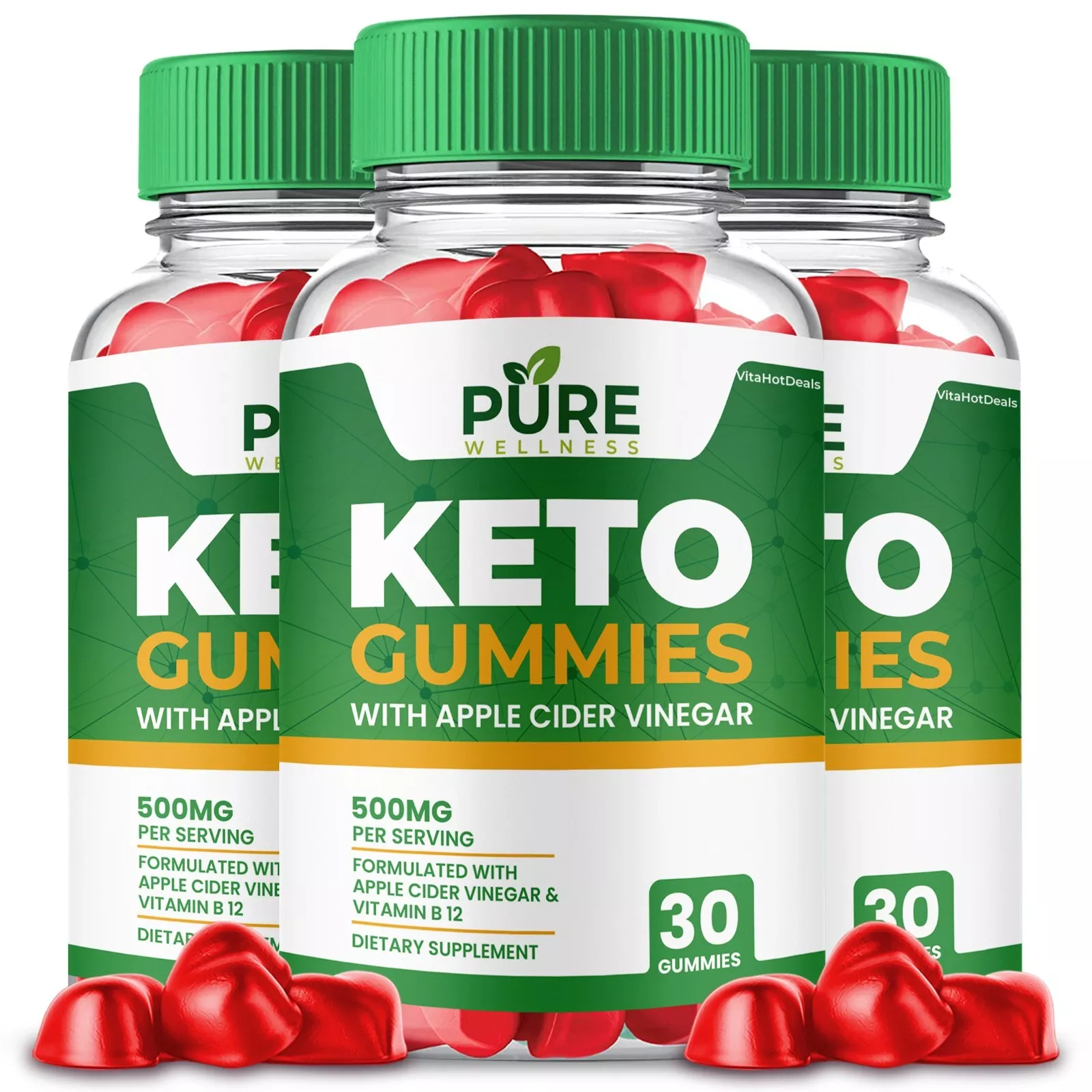 Pure Wellness Keto ACV Gummies, Max Strength Formula for Men and Women (... - $72.99