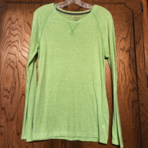 Lime Green Long Sleeve T-shirt Ladies Size Large - $7.70