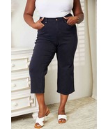 Judy Blue Full Size High Waist Tummy Control Garment Dyed Wide Cropped J... - £38.21 GBP