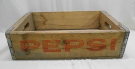 Vintage Pepsi Cola Bottles Rustic Wood Pop Soda Crate Case Carrier, Oskaloosa IA - £26.78 GBP
