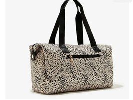 Mali + Lili Signature Leopard Print Weekender Bag Carry On Tote Zipper - £22.12 GBP