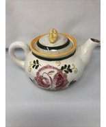 Della Ware Earthenware Ceramic Teapot El Rosa Made in The USA - $44.55