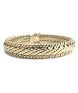 Authenticity Guarantee 
Vintage German Wide Rope Flex Bangle Bracelet 18... - £4,002.46 GBP