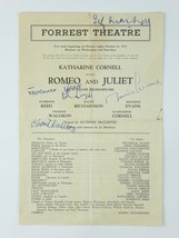 Florence Reed Cast Signed Romeo and Juliet Forrest Theatre Flyer, Autographed - £79.12 GBP