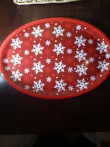 Christmas Snowflake Plastic Platter-Brand New-SHIPS N 24 HOURS - $13.74