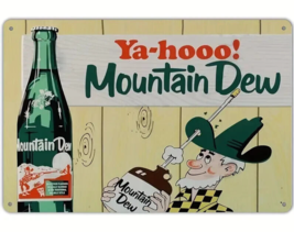Mountain Dew Vintage Look Retro Novelty Metal Sign 8 in x 12 in - £7.02 GBP