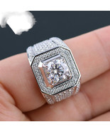 Elvis Presley Wedding Ring Austrian Crystal Platinum Plated S.925 Size 7... - £78.55 GBP