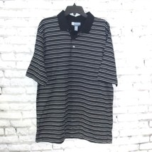 Jos A Bank Golf Polo Shirt Mens Large Black Striped David Leadbetter Gol... - £11.47 GBP