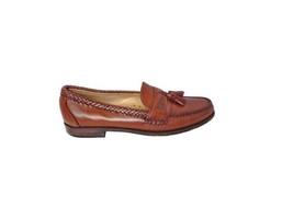 Allen Edmonds Mens Maxfield Brown Tassel Braid Trim Loafers Shoes Size 10.5 B - £46.70 GBP