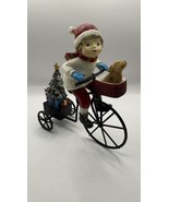 Little Boy And Dog Riding Bike Christmas Decor READ - €7,41 EUR